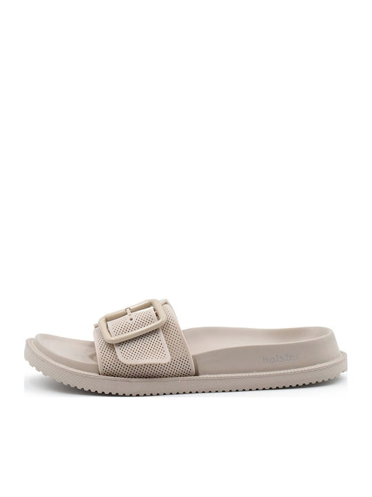 Holster Flache Sandalen Für Damen Beiges
