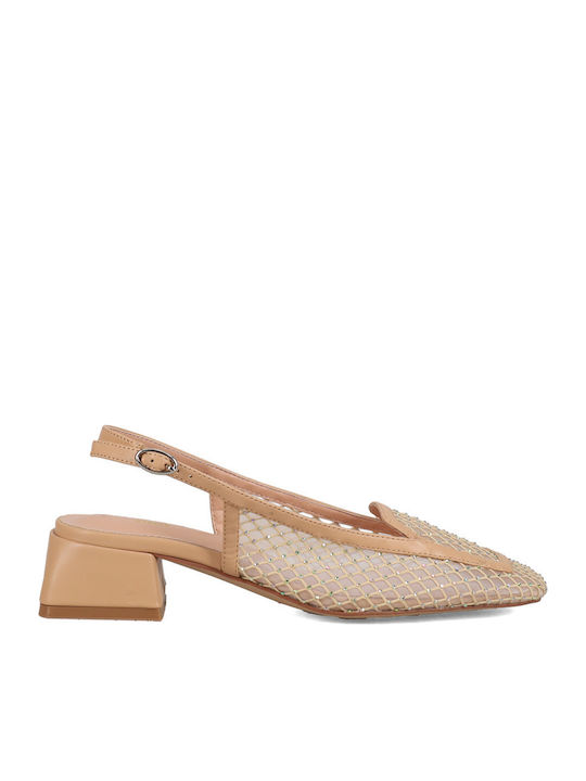Migato Heels with Strap Beige