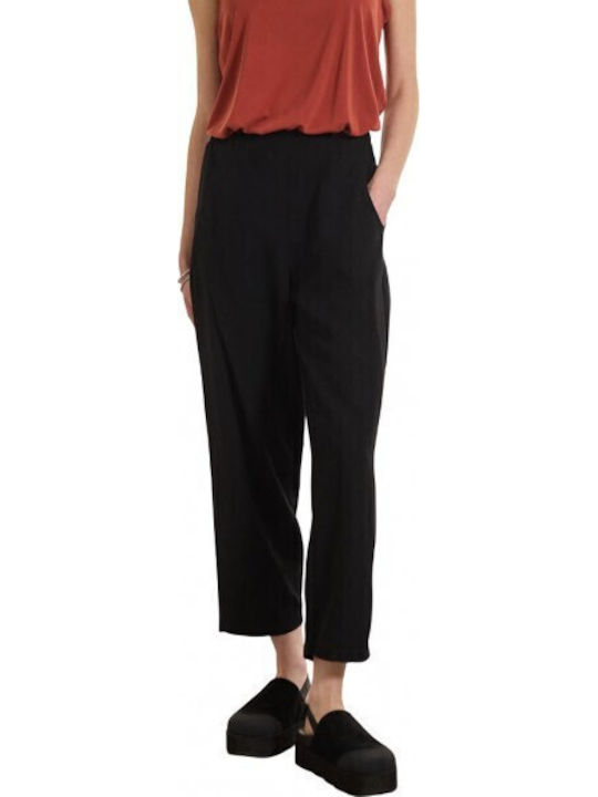 Namaste Damen Stoffhose Schwarz