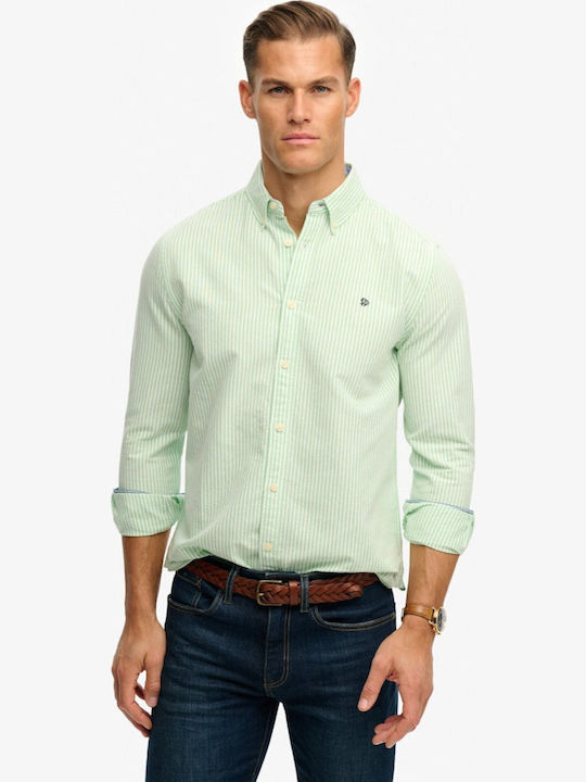 Superdry Long Sleeve Shirt in Wide Fit Striped ...
