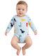 Nayinom Nayinom Baby-Body Hellblau Dinos