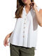 Sleeveless Women's Shirt White