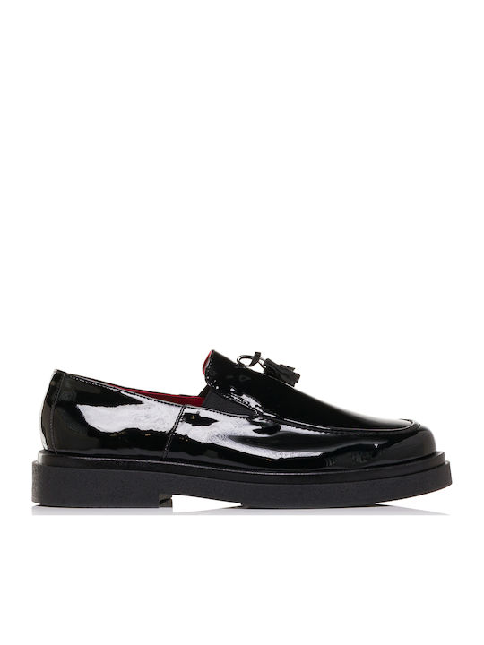 Leder Herren Mokassins in Schwarz Farbe