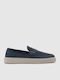 Suede Men's Loafers in Blue Colour