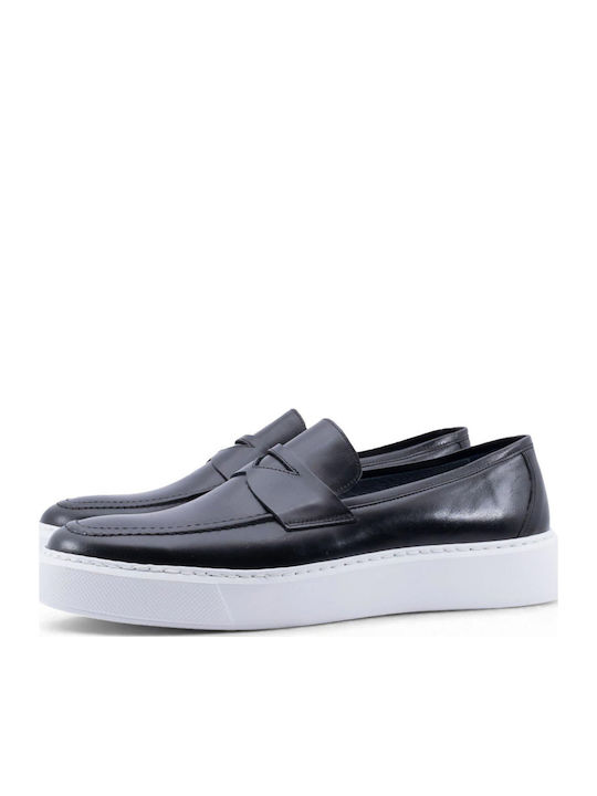 Δερμάτινα Ανδρικά Loafers σε Μαύρο Χρώμα