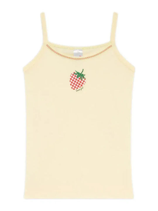 Minerva Strawberry Kids Tank Top Vanilla