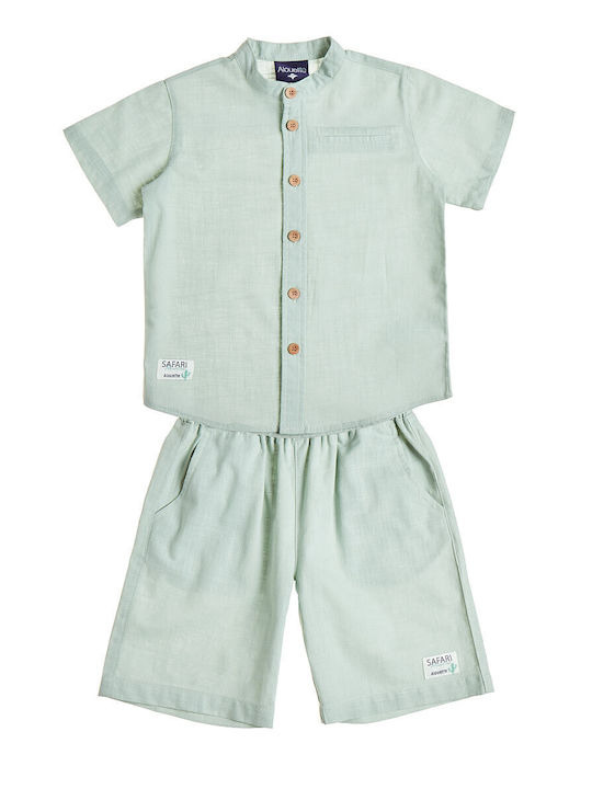 Kids Clothing Set with Shorts Summer 2 Pieces Green