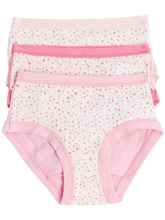 Cotonella Set Kids Panties Pink Fuchsia Powder