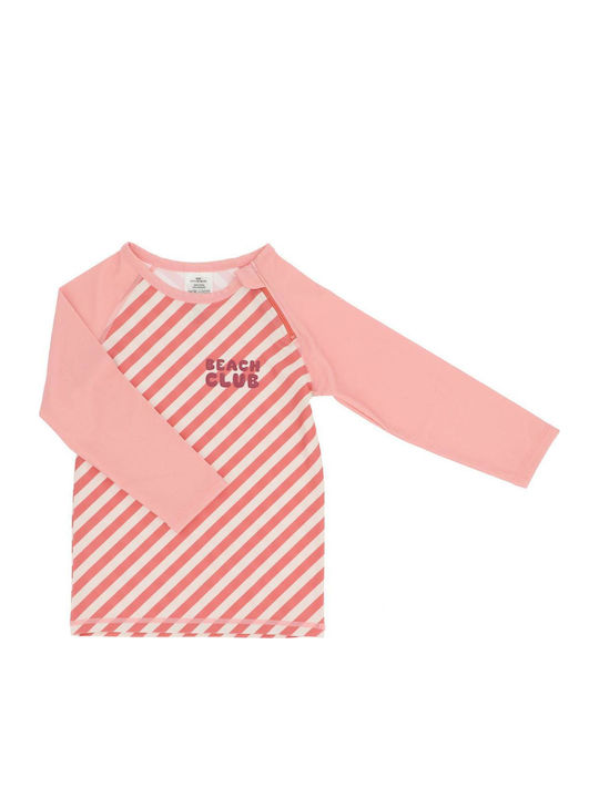 Tutete Kids Swimwear Rashguard With Long Sleeve Pink