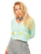 Women's Knitted Turquoise Cardigan