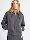 Lange Strickjacke für Damen Grau