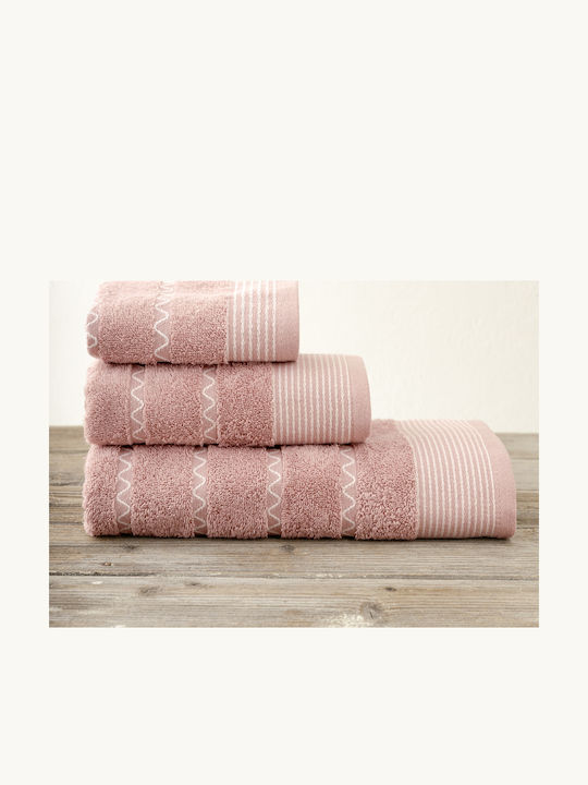 Kocoon Set Of 3 Bath Towels Mayfair Terracotta Weight 420gsm