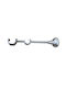 Frans Curtain Rail Base Wall Metallic Silver