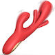 Smd Duopleaser Dual Motor Rabbit Vibrator 7 Vibration & 7 Pulsation Modes Medical-grade Silicone 24 Cm Red
