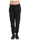 French Terry Sweatpants with Cuffs Black