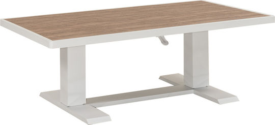 Трапезна Маса Дървена с Рамка от Алуминий Lianos 140x80x51см