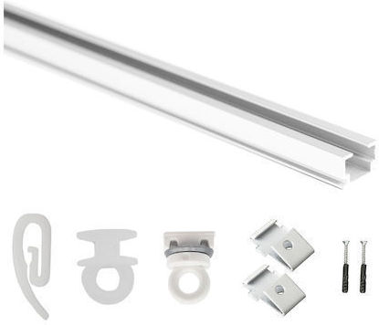 Import Hellas Dänemark Einweg Vorhangschiene Metallisch in Weiß Farbe 160cm