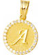 Kontopoulos Hängendes Charm mit Steinen aus 14K Gold mit Zirkon