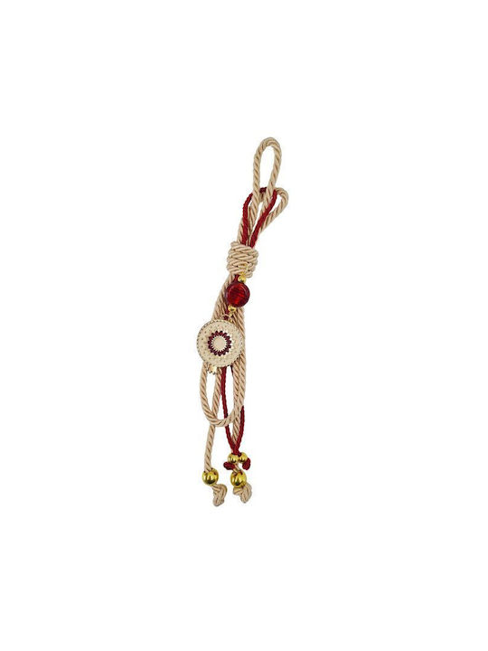Samandaras Handmade Hanging New Year's Lucky Charm Pomegranate Red Metal