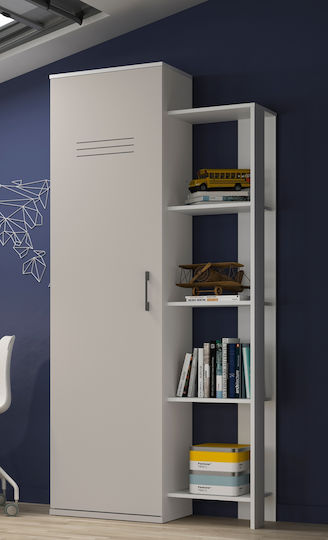 Ugo Wooden Floor Bookcase Gray 86x42x200cm
