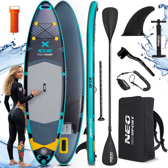 NEO Sport Φουσκωτή Σανίδα SUP με Μήκος 3.2m Πράσινη