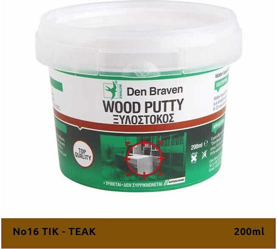 Den Braven No16 Teak Wood Putty Acrylic Water 200ml 84000116