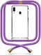 Handyhülle Transparent Kordel Floral Lila Galaxy M20
