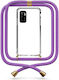 Handyhülle Transparent mit Blumenmuster Lila Xiaomi Poco M3 Pro