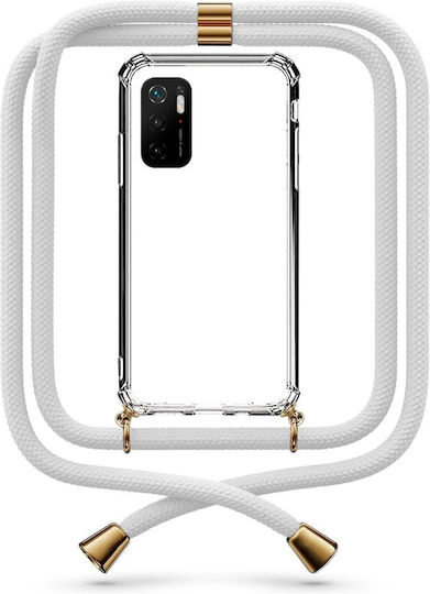 Θήκη Κινητού Διάφανη Κορδόνι White Xiaomi Poco M3 Pro