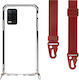Husă Telefon Transparentă Curea Bordeaux Realme 8 5G