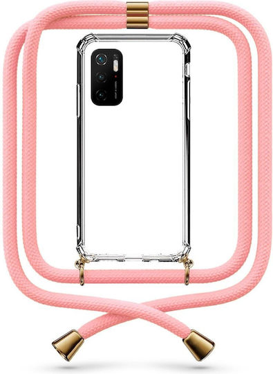 Θήκη Κινητού Διάφανη Κορδόνι Salmon Xiaomi Poco M3 Pro