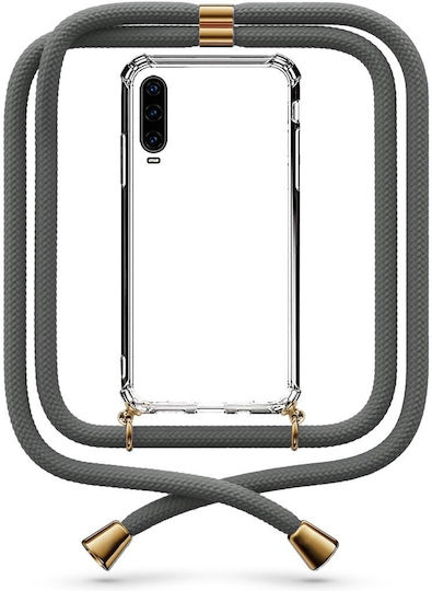 Θήκη Κινητού Διάφανη Κορδόνι Grey Huawei P30