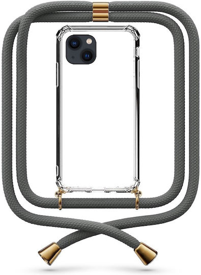Калъф За Мобилен Телефон Прозрачен С Връв Сив Iphone 13