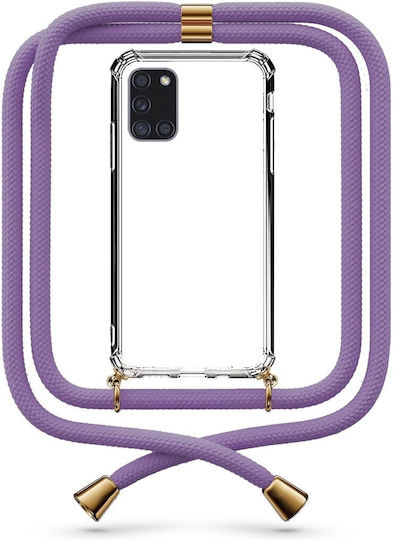 Θήκη Κινητού Διάφανη Κορδόνι Lilac Galaxy A31