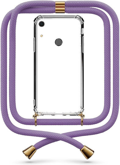 Θήκη Κινητού Διάφανη Κορδόνι Lilac Huawei Y6s