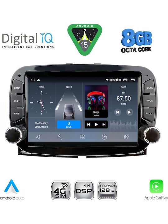 Digital IQ Car Audio System for Fiat 500 2016 with Touch Screen 7" Digital IQ BLM 598 CPA