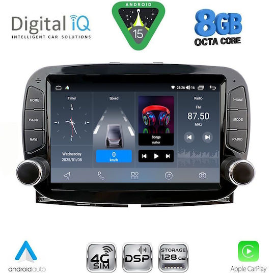 Digital IQ Car Audio System for Fiat 500 2016 with Touch Screen 7" Digital IQ BLM 598 CPA
