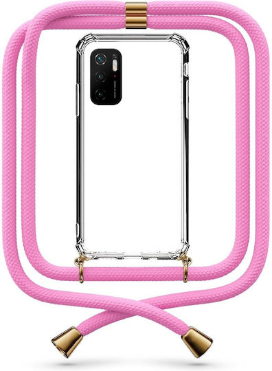 Θήκη Κινητού Διάφανη Κορδόνι Fuchsia Xiaomi Poco M3 Pro