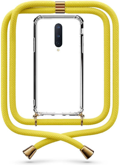 Θήκη Κινητού Διάφανη Κορδόνι Yellow Oneplus 8