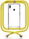 Mobile Phone Case Transparent Yellow Neck Strap Huawei P Smart 2019