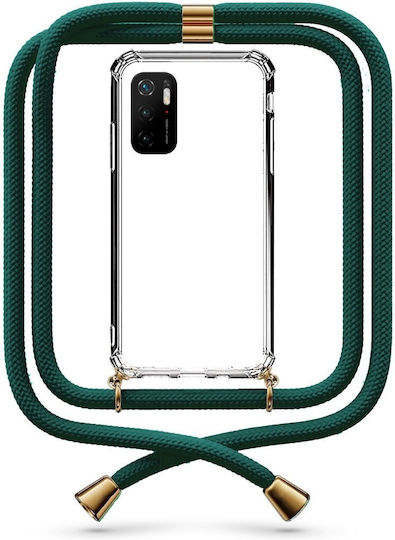 Θήκη Κινητού Διάφανη Κορδόνι Forest Green Xiaomi Poco M3 Pro
