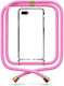 Husă Telefon Transparentă Cu Șnur Fuchsia iPhone SE 2020