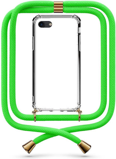 Калъф за мобилен телефон Прозрачен Неоново Зелен Връзка iPhone SE 2020