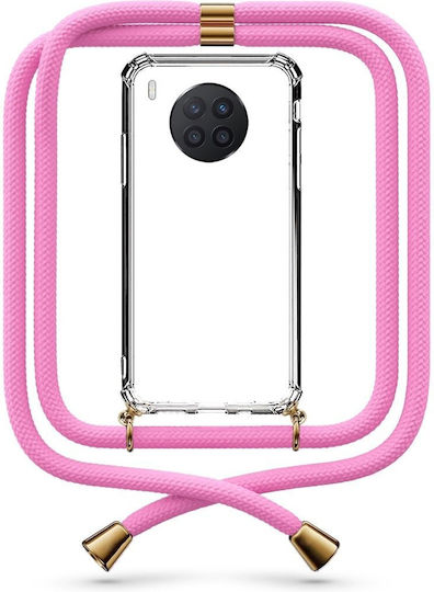 Transparente Handyhülle mit Fuchsia-Kordel Huawei Nova 8i