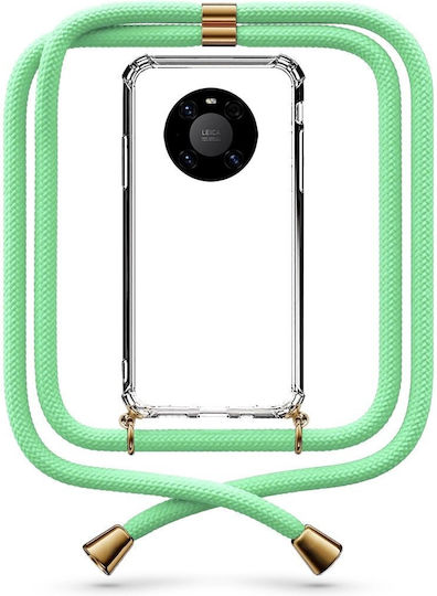 Handyhülle Transparent mit Nackenriemen Pistaziengrün Huawei Mate 40 Pro