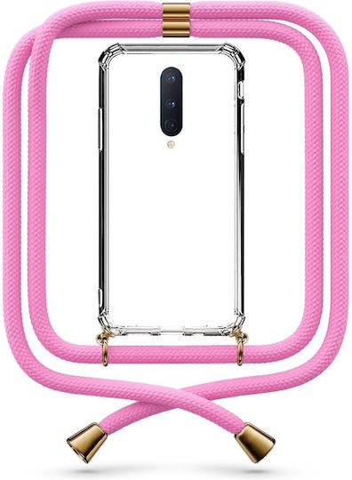 Θήκη Κινητού Διάφανη Κορδόνι Fuchsia Oneplus 8