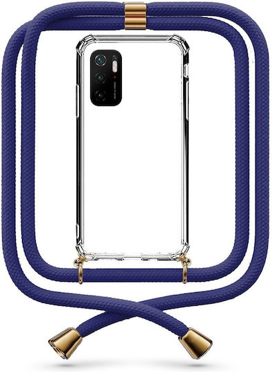 Husă Telefon Transparentă Cu Șnur Dark Blue Xiaomi Poco M3 Pro