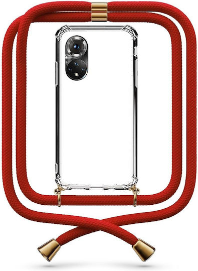 Θήκη Κινητού Διάφανη Κορδόνι Red Honor 50