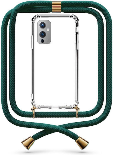 Θήκη Κινητού Διάφανη Κορδόνι Forest Green Oneplus 9