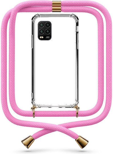 Mobile Phone Case Transparent Cord Fuchsia Xiaomi Mi 10 Lite